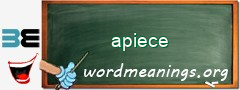 WordMeaning blackboard for apiece
